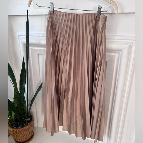 Zara Gold Pleated Skirt - Picture 5 of 5